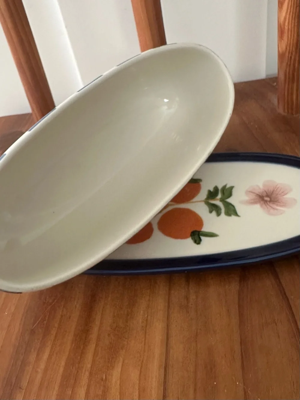 Anthropologie Valencia Citrus Stoneware Butter Dish